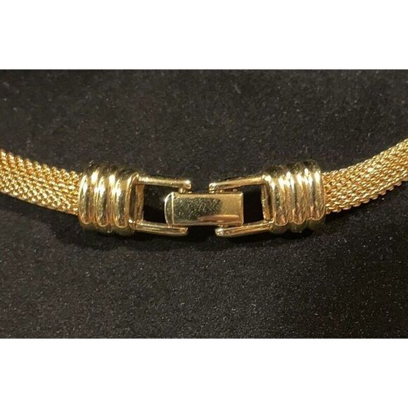 Swarovski Vintage Gold Mesh Necklace With Box - Excellent Condition - Picture 6 of 10